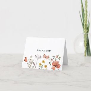 Boho Wildblume Floral Birthday Dankeskarte