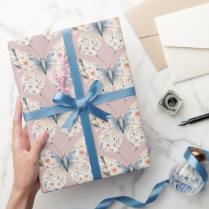 Boho Wildblume Floral Butterfly Geschenkpapier