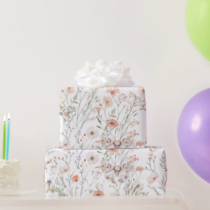 Boho Wildblume Floral Butterfly Geschenkpapier