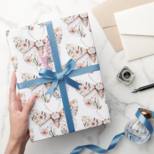 Boho Wildblume Floral Butterfly Geschenkpapier