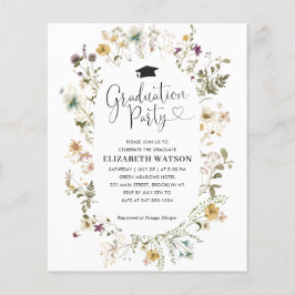 Boho Wildblume Floral Graduation Party