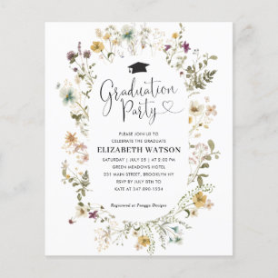 Boho Wildblume Floral Graduation Party