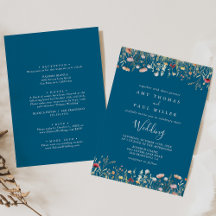 Boho Wildblume Front & Back Wedding