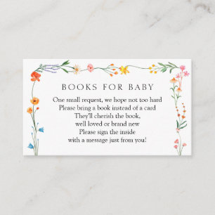 Boho Wildblume Garden Books for Baby Begleitkarte