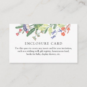 Boho Wildblume Garden Dusche Einschließungskarte Begleitkarte