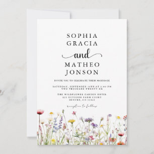Boho Wildblume Garden Elegante Wildblume Save The Date