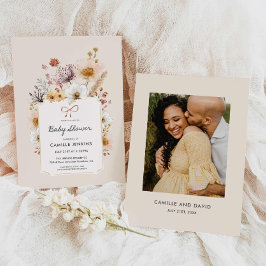 Boho Wildblume Garden Kinderdusche Einladung