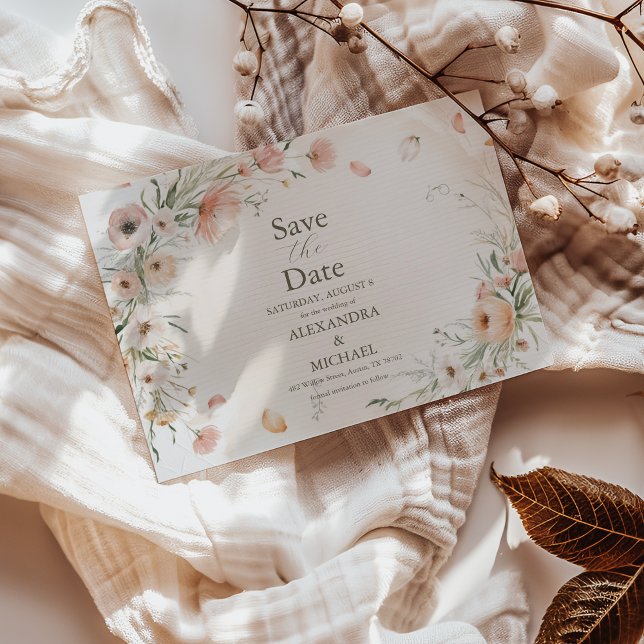Boho Wildblume Garden Wedding Save The Date (Von Creator hochgeladen)