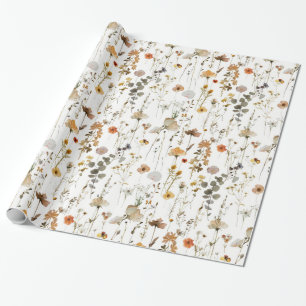 Boho Wildblume Geschenkpapier