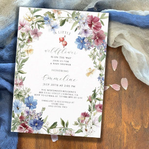 Boho Wildblume Girl Baby in Bloom Baby Dusche Einladung