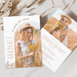 Boho Wildblume Graduation Party Bloom Invitation