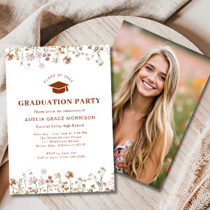 Boho Wildblume Graduation Party Boho Bloom Einladung