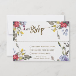 Boho Wildblume Hochzeit Brautparty rsvp Karte