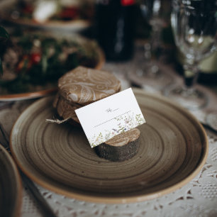 Boho Wildblume Hochzeitstisch - Platzkarten Visitenkarten
