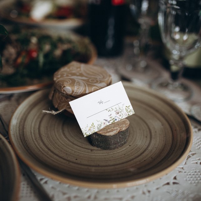 Boho Wildblume | Hochzeitstisch - Platzkarten Visitenkarten (Von Creator hochgeladen)