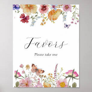 Boho Wildblume Lieblingsunterschrift Poster