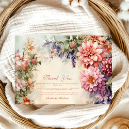 Boho Wildblume Meadow Abschluss Dankeskarte