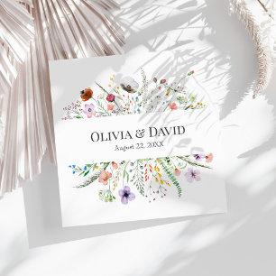 Boho Wildblume Meadow Wedding Napkins Serviette