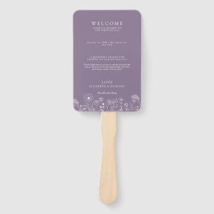 Boho Wildblume Moderne Wasserfarbenhochzeit Fächer
