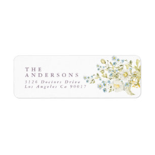 Boho Wildblume Pampas Wedding Rücksendeadresse