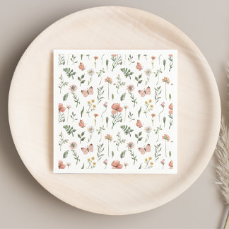 Boho Wildblume Paper Napkins Serviette