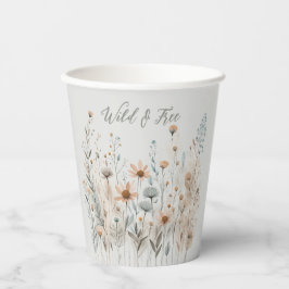 Boho Wildblume Pappbecher