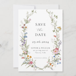 Boho Wildblume Save the Date Einladung Hochzeit