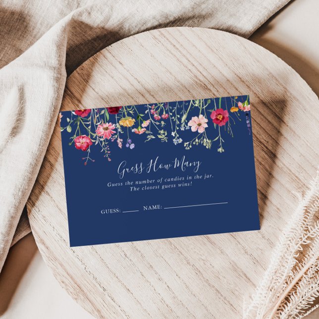 Boho Wildblume schätzt, wie viele Spielkarten Visitenkarte (Von Creator hochgeladen)