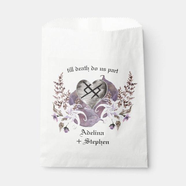Boho Wildblume Viking Liebe Gotische Gastgeschenke Geschenktütchen (Vorderseite)