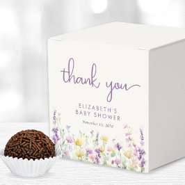 Boho Wildblume Watercolor Baby Girl Dusche Geschenkschachtel