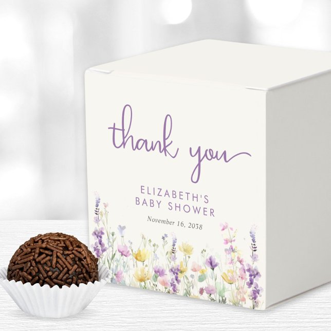 Boho Wildblume Watercolor Baby Girl Dusche Geschenkschachtel (Von Creator hochgeladen)