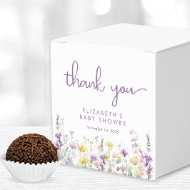 Boho Wildblume Watercolor Baby Girl Dusche Geschenkschachtel