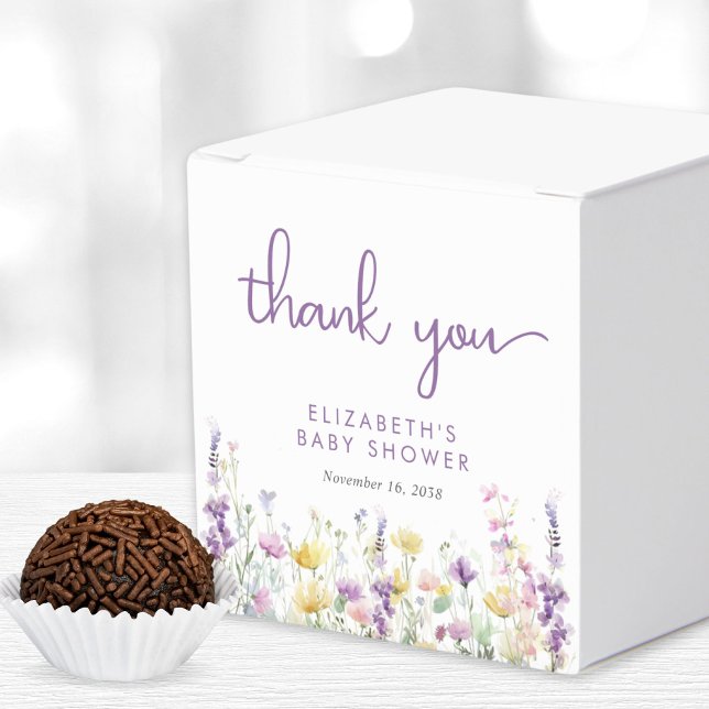 Boho Wildblume Watercolor Baby Girl Dusche Geschenkschachtel (Von Creator hochgeladen)