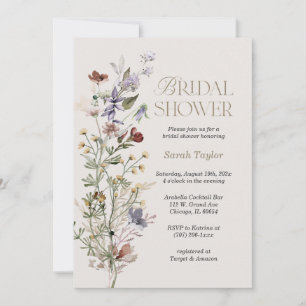 Boho Wildblume Watercolor Brautparty Einladung
