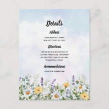 Boho Wildblume Watercolor Personalize Wedding