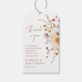 Boho Wildblume Wedding Danke, Tag Geschenkanhänger