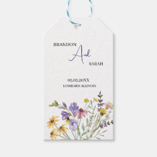 Boho Wildblume Wedding Geschenkanhänger