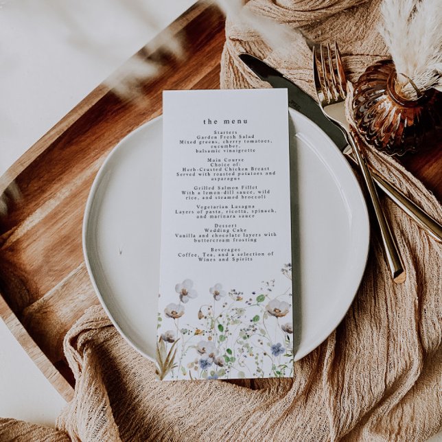 Boho Wildblume Wedding Menu (Von Creator hochgeladen)