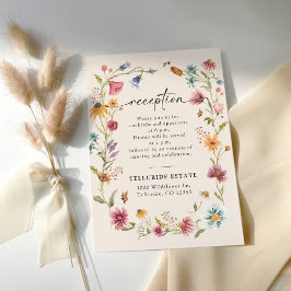 Boho Wildblume Wedding Reception Enclosure Card Begleitkarte