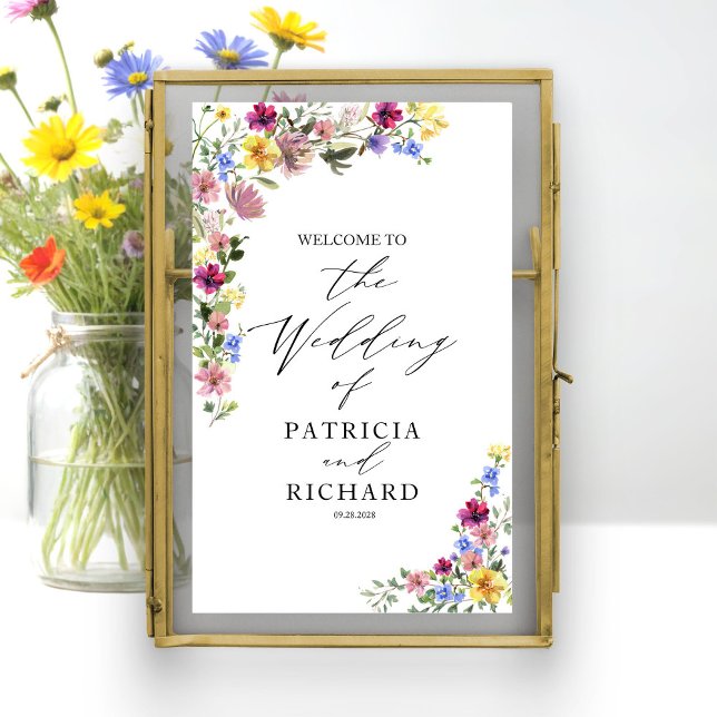 Boho Wildblume Wedding Welcome Poster (Von Creator hochgeladen)