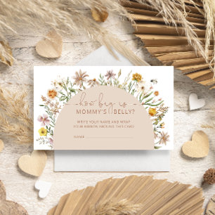 Boho Wildblume wie groß ist Mama's Bauch Begleitkarte