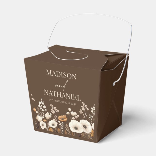 Boho Wildblume Wild Blume Blumengarten Hochzeit Geschenkschachtel (Vorderseite)