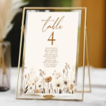 Boho Wildblume Wild Blume Blumengarten Hochzeit Tischnummer<br><div class="desc">Dies ist eine Boho Wildblume Wild Blume Blumengarten Hochzeit Tischnummer mit Namen!</div>