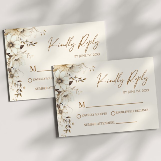 Boho Wildblume Wild Blume Floral Wedding RSVP Karte (Von Creator hochgeladen)
