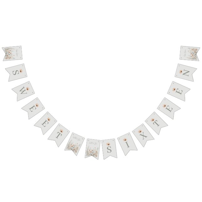 Boho Wildblume Wimpelkette (Alle)