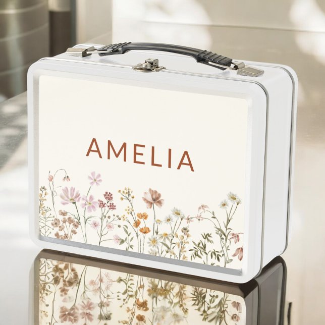 Boho Wildblume zurück zur Schule Metall Brotdose (Von Creator hochgeladen)