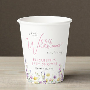 Boho-Wildblumen-Aquarell-Baby-Party Pappbecher
