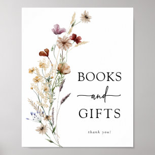 Boho-Wildblumen-Baby-Shower-Plakat Poster