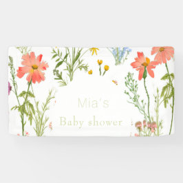 Boho Wildblumen Babydusche Banner