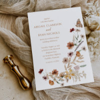 Boho-Wildblumen-Blumen-Schmetterling-Hochzeit